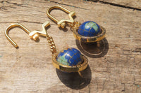 Hand Made Lapis Lazuli World Globe Keyrings - Sold Per Item - From Afghanistan