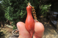 Hand Made Brecciated Red Jasper Keyrings - Sold Per Item - From South Africa