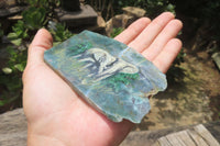 Hand Made Elephant Decoupage on Moss Agate Stone Slabs - Sold Per Item - From Mpumalanga, South Africa