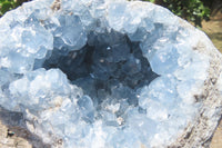 Natural Celestite Geode Specimen x 1 From Sakoany, Madagascar