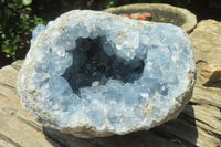 Natural Celestite Geode Specimen x 1 From Sakoany, Madagascar