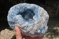 Natural Celestite Geode Specimen x 1 From Sakoany, Madagascar