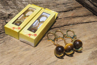 Polished Golden Tigers Eye Fancy Keyring - Sold Per Item - From South Africa