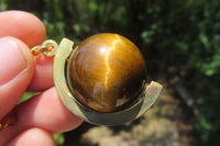 Polished Golden Tigers Eye Fancy Keyring - Sold Per Item - From South Africa