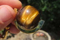 Polished Golden Tigers Eye Fancy Keyring - Sold Per Item - From South Africa