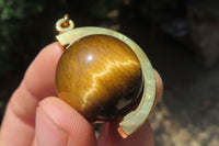 Polished Golden Tigers Eye Fancy Keyring - Sold Per Item - From South Africa