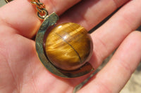 Polished Golden Tigers Eye Fancy Keyring - Sold Per Item - From South Africa