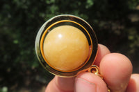 Polished Golden Aragonite Fancy Ball Keyring - Sold Per Item - From Namibia