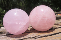 Polished Rose Quartz Spheres x 3 From Ambatondrazaka, Madagascar