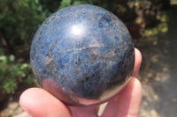 Polished Iolite Spheres x 2 From Ambatofinandrahana, Madagascar