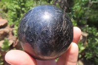 Polished Iolite Spheres x 2 From Ambatofinandrahana, Madagascar