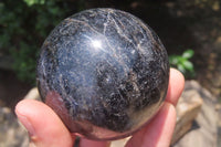 Polished Iolite Spheres x 2 From Ambatofinandrahana, Madagascar