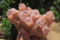 Natural Sugar Amethyst Quartz Clusters x 2 from Solwezi, Zambia