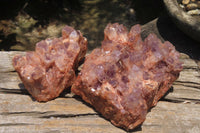 Natural Sugar Amethyst Quartz Clusters x 2 from Solwezi, Zambia