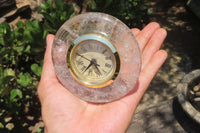 Polished Golden Rutile Quartz Alarm Clock - sold per item - From Brazil