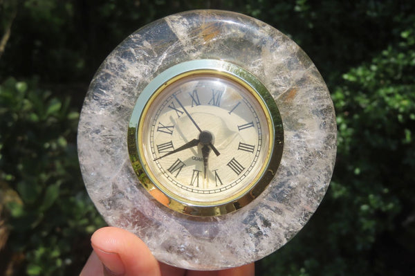 Polished Golden Rutile Quartz Alarm Clock - sold per item - From Brazil