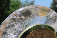 Polished Golden Rutile Quartz Alarm Clock - sold per item - From Brazil