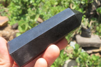 Polished Black Basalt Points x 12 From Antsirabe, Madagascar