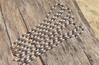 Polished Silver Hematite and Freshwater Pearl Beaded Necklace - Sold Per Item - From China