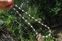 Polished Silver Hematite and Freshwater Pearl Beaded Necklace - Sold Per Item - From China