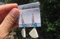 Polished Marble Fan Earrings - Sold Per Set - From China