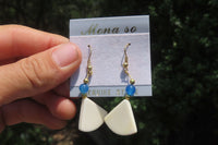 Polished Marble Fan Earrings - Sold Per Set - From China