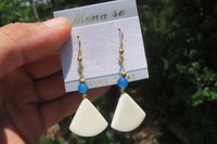 Polished Marble Fan Earrings - Sold Per Set - From China