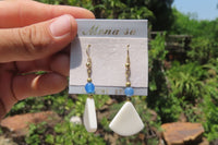 Polished Marble Fan Earrings - Sold Per Set - From China