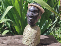 Hand Made Butter Jade African Bust x 1 From Zimbabwe