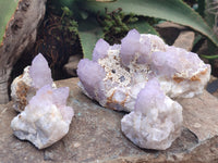 Natural Amethyst Spirit Quartz Clusters x 10 From Boekenhouthoek, South Africa