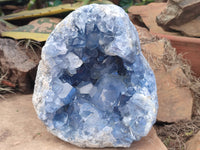 Natural Celestite Geode Specimen x 1 From Sakoany, Madagascar