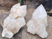 Natural Cascading Candle Quartz Crystals x 6 From Antsirabe, Madagascar