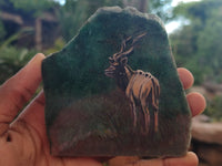 Polished Kudu Decoupage Stone Slabs x 3 From Southern Africa