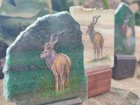 Polished Kudu Decoupage Stone Slabs x 3 From Southern Africa