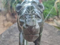 Hand Made Green Verdite Lioness Carving x 1 From Zimbabwe