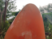 Polished Orange Twist Calcite Standing Free Form x 1 From Maevantanana, Madagascar