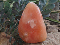 Polished Orange Twist Calcite Standing Free Form x 1 From Maevantanana, Madagascar