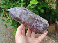 Polished Lepidolite with Pink Rubellite Point x 1 From Ambatondrazaka, Madagascar