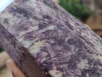 Polished Lepidolite with Pink Rubellite Point x 1 From Ambatondrazaka, Madagascar