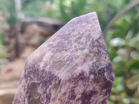 Polished Lepidolite with Pink Rubellite Point x 1 From Ambatondrazaka, Madagascar