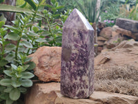 Polished Lepidolite with Pink Rubellite Point x 1 From Ambatondrazaka, Madagascar