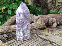 Polished Lepidolite with Pink Rubellite Point x 1 From Ambatondrazaka, Madagascar