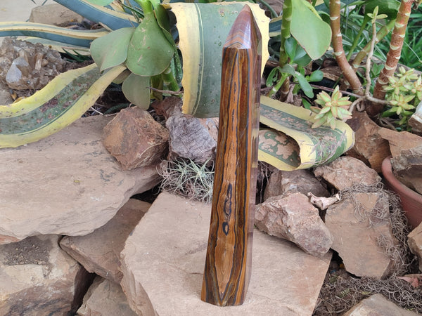 Polished Banded Tiger Iron Jasper Tower x 1 From Northern Cape, South Africa