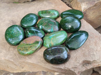 Polished Ruby Corundum In Chrome Verdite Free Forms x 12 From Zimbabwe