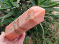 Polished Orange Twist Calcite Towers x 2 From Madagascar