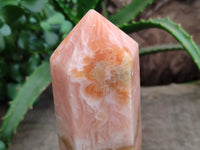 Polished Orange Twist Calcite Towers x 2 From Madagascar