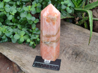 Polished Orange Twist Calcite Towers x 2 From Madagascar