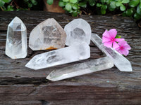 Polished Clear Quartz Crystals x 6 From Madagascar