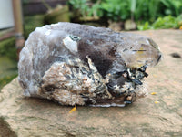 Natural Smokey Quartz With Aegirine Crystals x 4 From Malawi