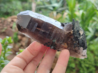 Natural Smokey Quartz With Aegirine Crystals x 4 From Malawi